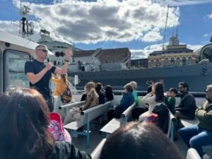 Thames cruise. Our amazing tour guides!