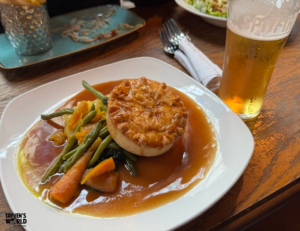 Bloomsbury Tavern Pie and beer