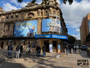 The Shaftesbury Theatre showing Mrs Doubtfire