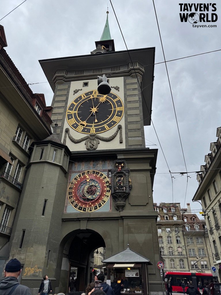 Zytglogge clock tower in Bern with astronomical clock and spire