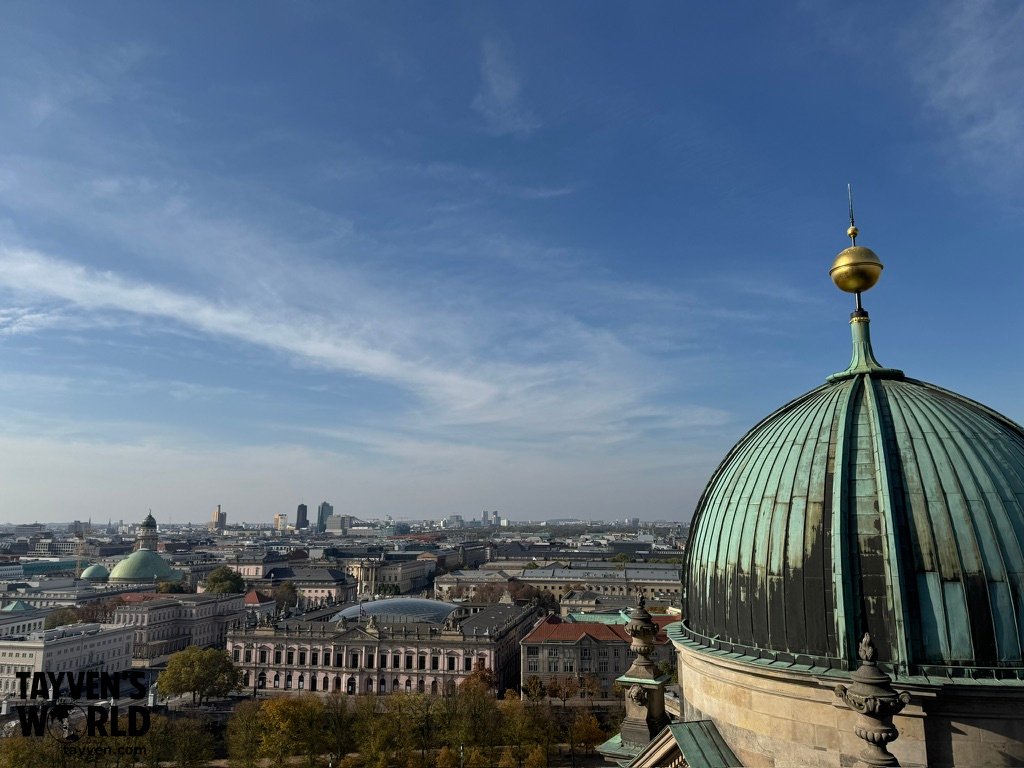 Berlin Cathedral rooftop dome overlooking Museum Island and central Berlin