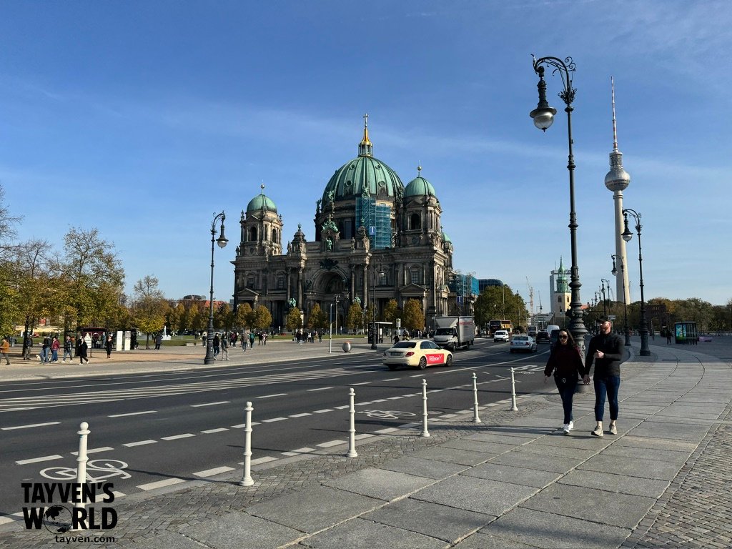 Berlin Cathedral and Berlin TV Tower viewed from central Berlin