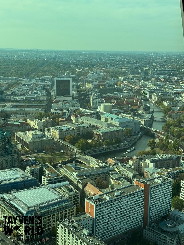 Museum Island, the River Spree and Tiergarten viewed from the Berlin TV Tower