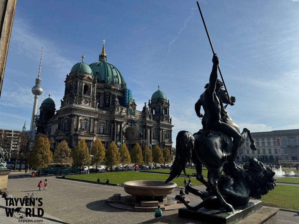 Berlin Cathedral and TV Tower visible in central Berlin